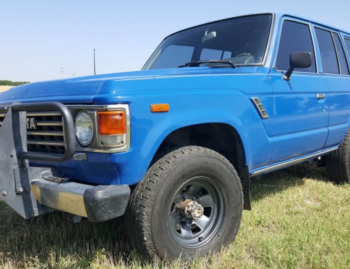 1987 Toyota Land Cruiser Restored Blue Side
