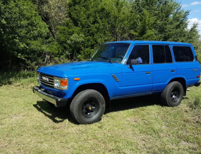 1987 Toyota Land Cruiser Restored Front Side Blue