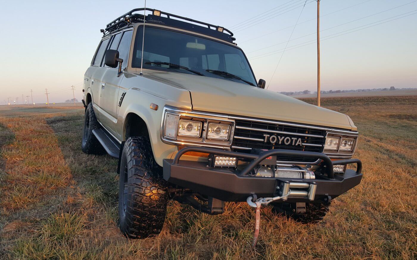 1989 Toyota FJ62 Land Cruiser Fully Restored with 5.3 V8 Front View