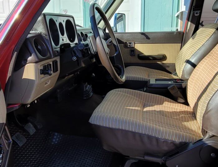 1986 Toyota Land Cruiser for sale front seat view