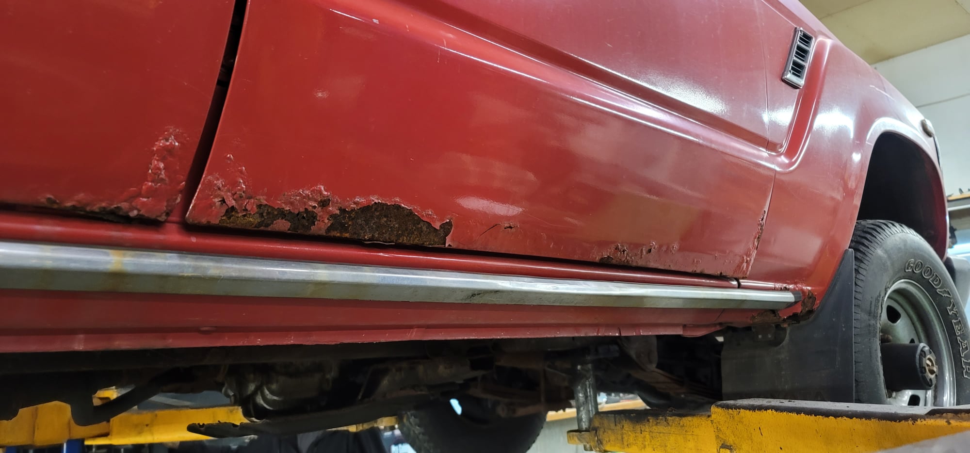 land cruiser undercarriage rust repair passenger door