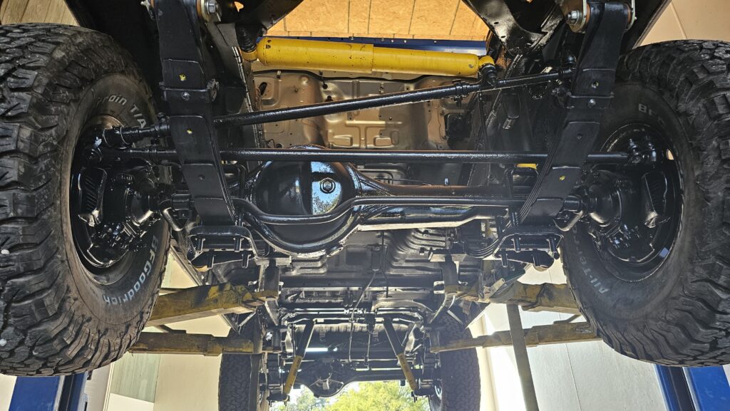Rust free Texas chassis prepped for 1988 FJ62 Land Cruiser V8 restoration build