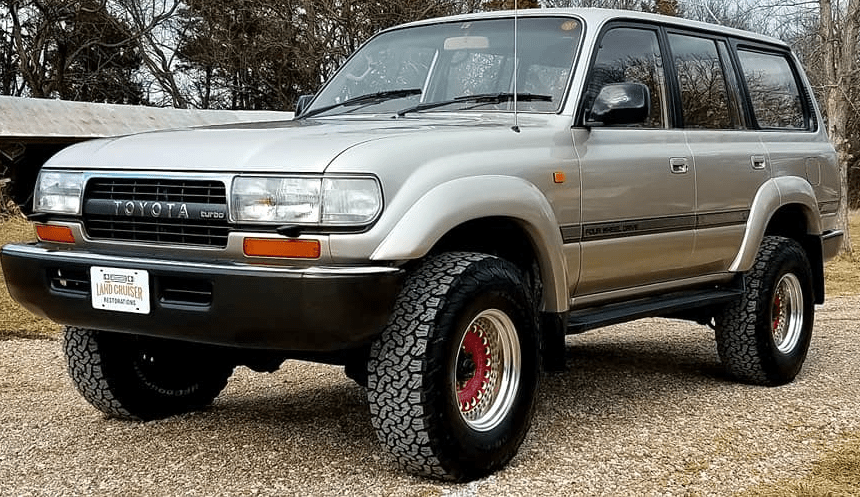 Silver Toyota Land Cruiser HDJ80 turbo diesel with factory turbo grille badge restored by Land Cruiser Restorations