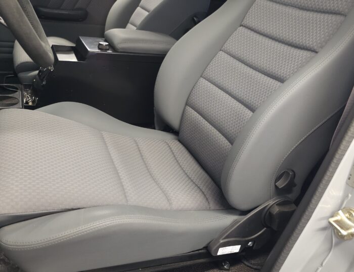 1988 FJ62 Land Cruiser gray vinyl front seats interior