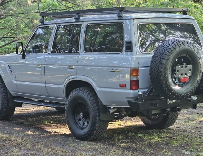 1988 Toyota FJ62 Land Cruiser LS3 restomod gray exterior