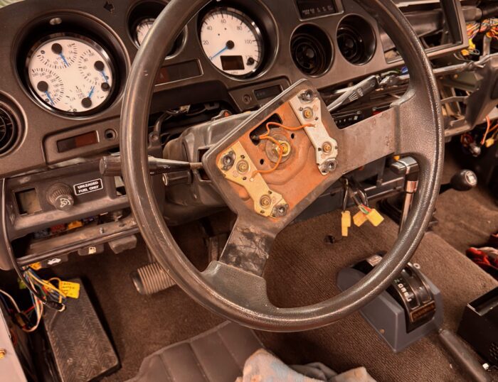 1988 FJ62 Land Cruiser interior during LS3 restomod build